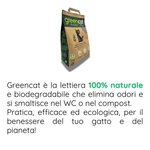 Scopri le nostre lettiere 100% vegetali e super agglomeranti.