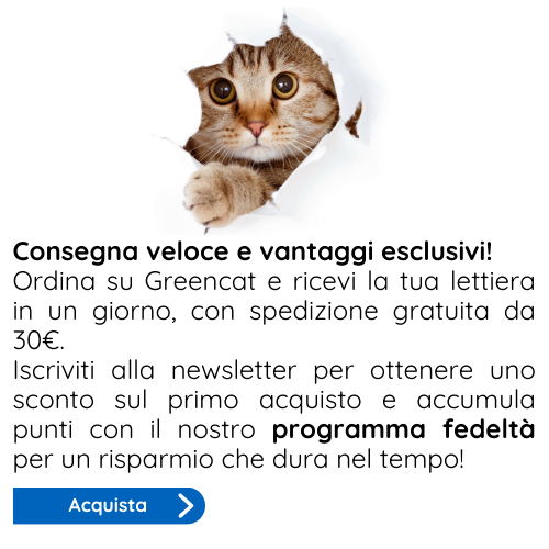 Scopri le nostre lettiere 100% vegetali e super agglomeranti.